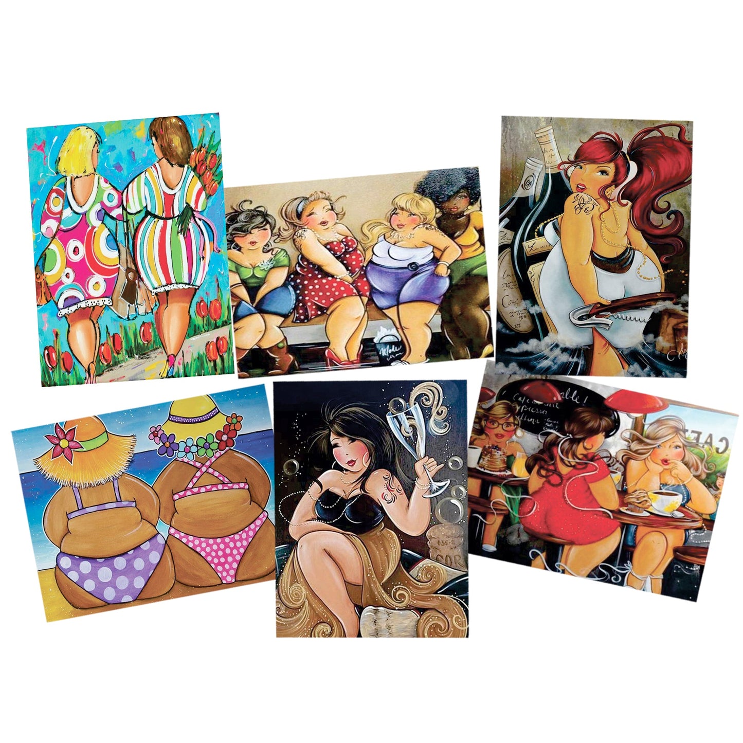 Decoupage Tear Resistant Transfers - Chilling Fat Ladies A4 or A5