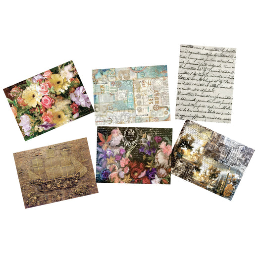 Decoupage Tear Resistant Transfers - Collage of Old A4 or A5