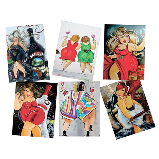 Decoupage Tear Resistant Transfers - Drinking Fat Ladies A4 or A5