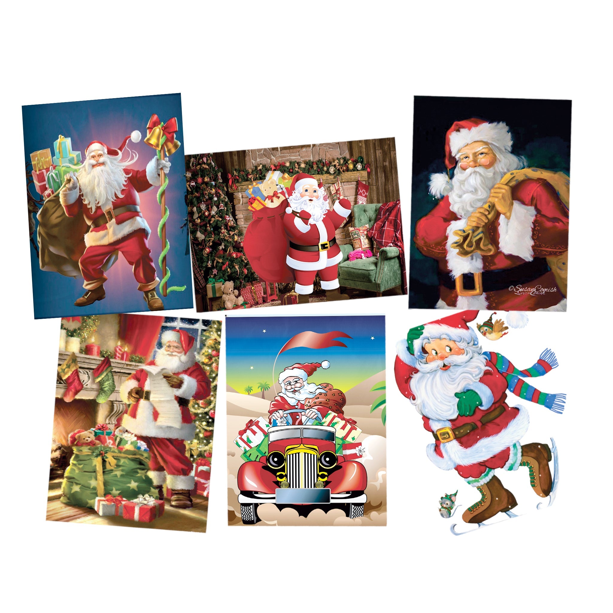 Santa With Rip Decoupage Tear Resistant Transfers - Santa Clause A4 or A5 – Print with ...