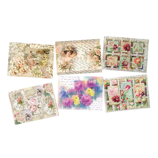 Floral Beauty Decoupage A4 or A5