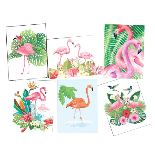 Tropical Flamingos Decoupage A4 or A5