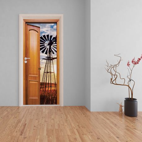 Decoupage Tear Resistant Transfers - Windmill Sunrise View Door 800mm x 2000mm (Door) By Mark van Vuuren