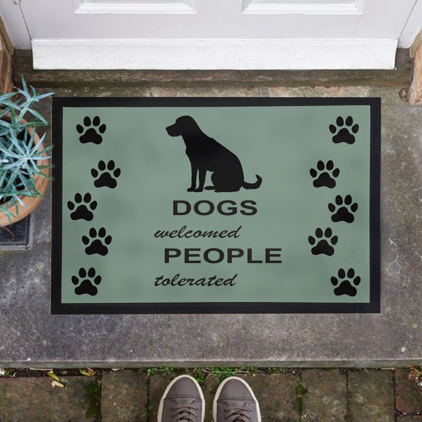 Dogs Welcome People Tolerated Door Mat