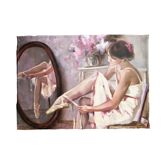 Getting Dressed up for The Ballet Tea Towel