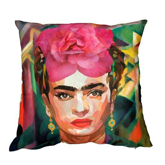 Frida Kahlo Painted on Green Luxury Scatter By Mark Van Vuuren