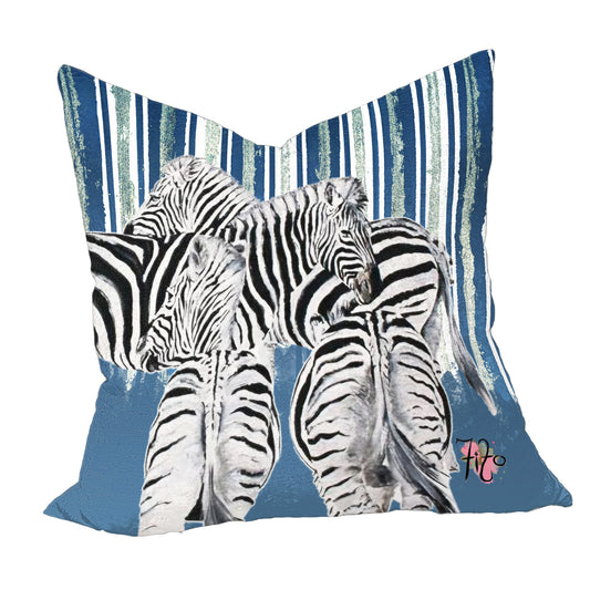 Silver Striped Zebra Luxury Scatter By Fifo