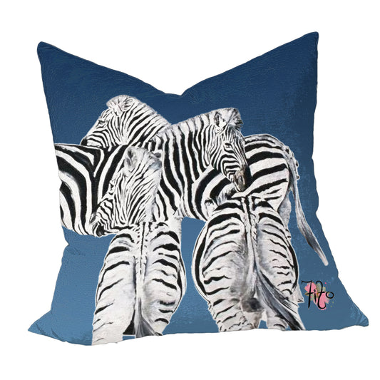 Zebra on Blue Luxury Scatter By Fifo