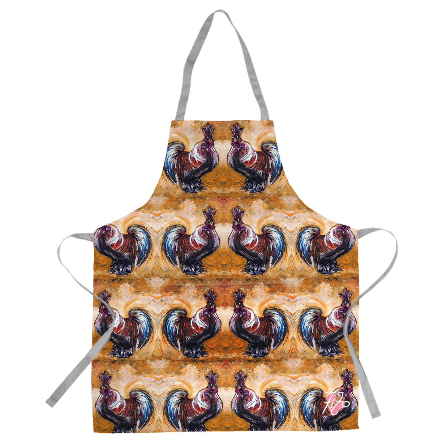 Bantam Rooster Pattern by Fifo Medium Length Apron