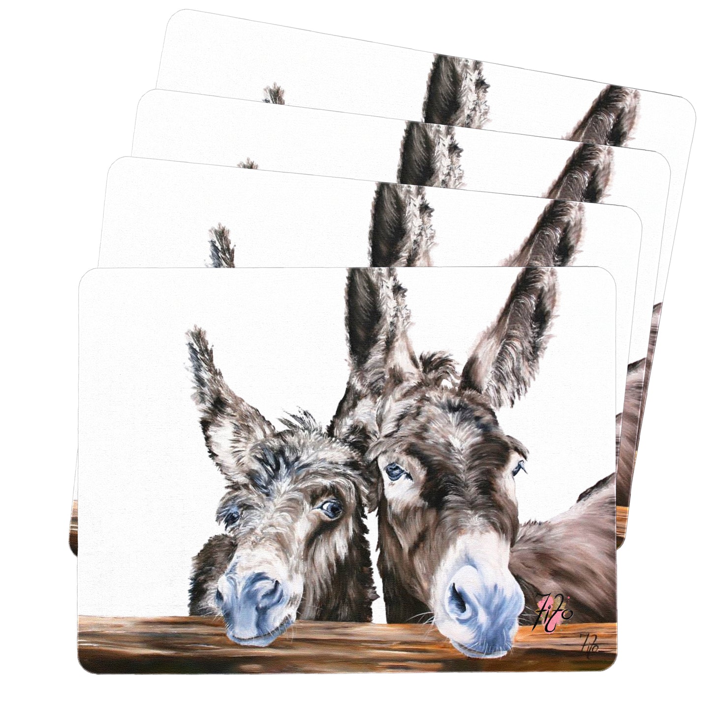 White Donkeys Placemats by Fifo
