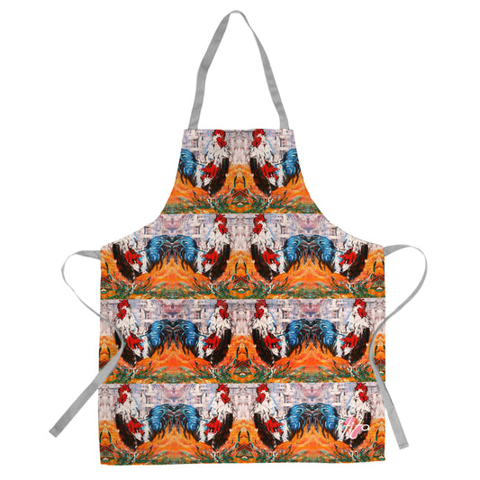 Rooster Pattern by Fifo Medium Length Apron
