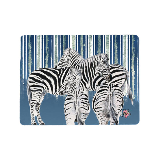 Silver Striped Zebras Mouse Pad By Fifo