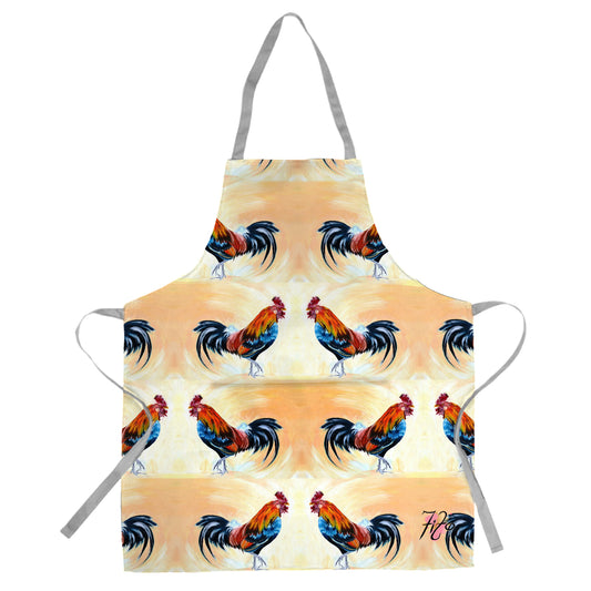 What A Hottie Rooster Pattern by Fifo Medium Length Apron