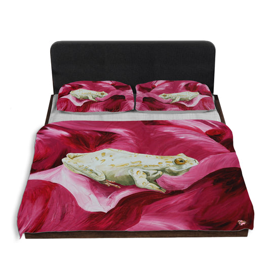 Life is a Flower Tree Frog Duvet Cover Set By Fifo