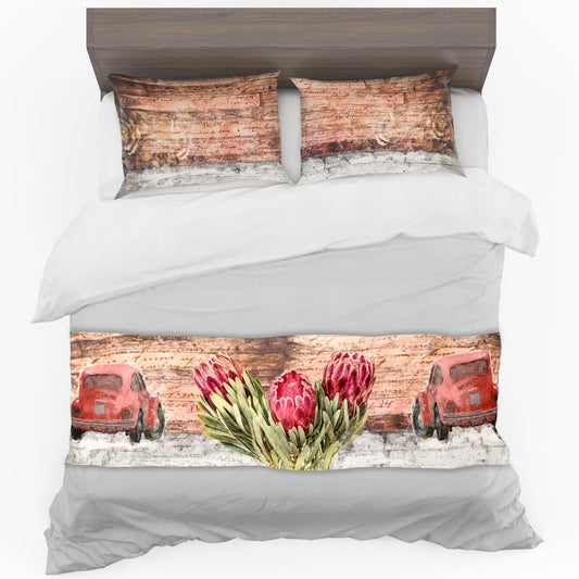 Protea Beetles Bed Runner and Optional Pillowcases