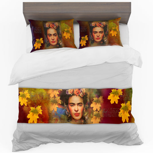 Autumn Leaves Frida Bed Runner and Optional Pillowcases