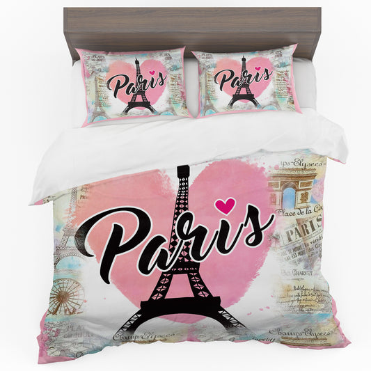 From Paris with Love Duvet Cover Set