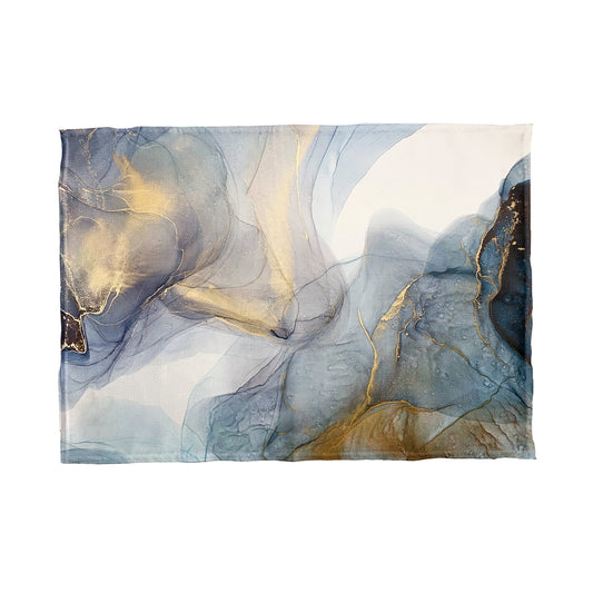 Golden Alcohol Ink Art Tea Towels