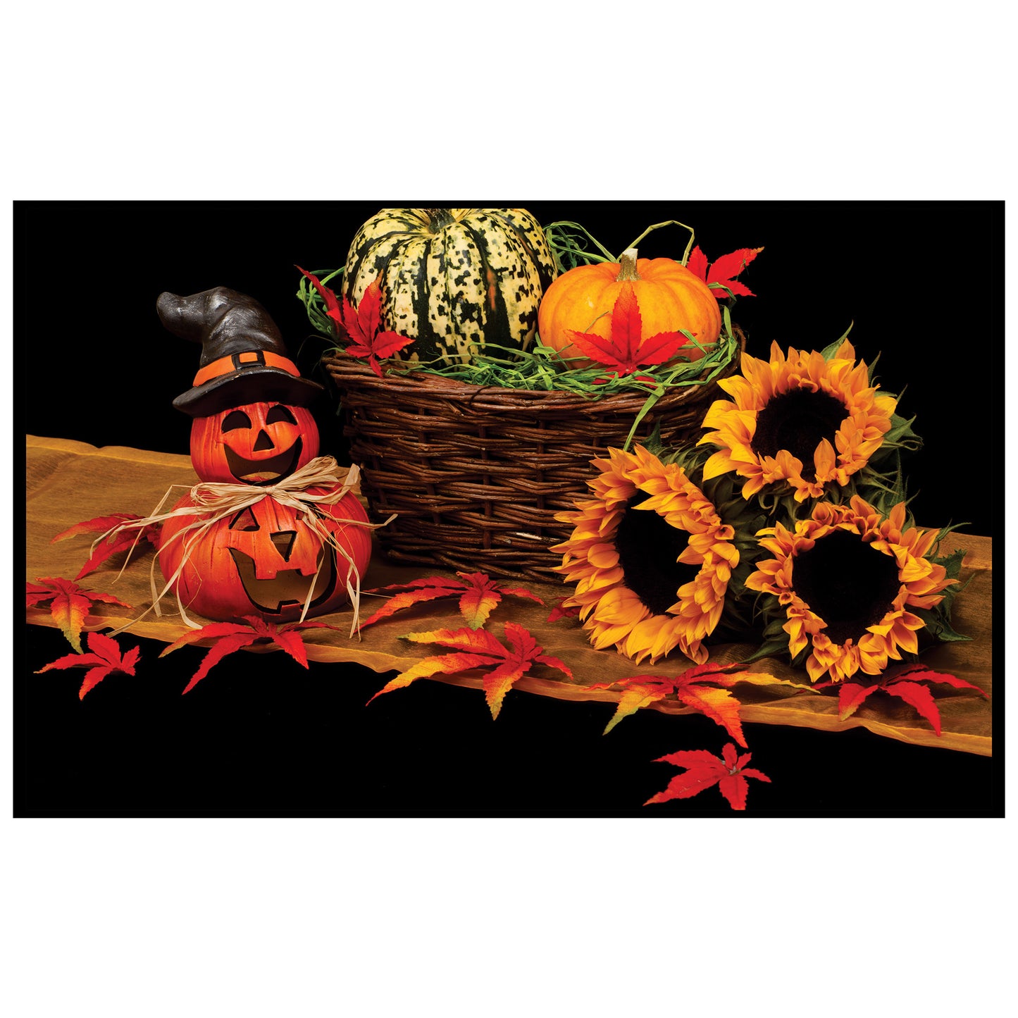 Halloween Sunflower Rectangle Tablecloth
