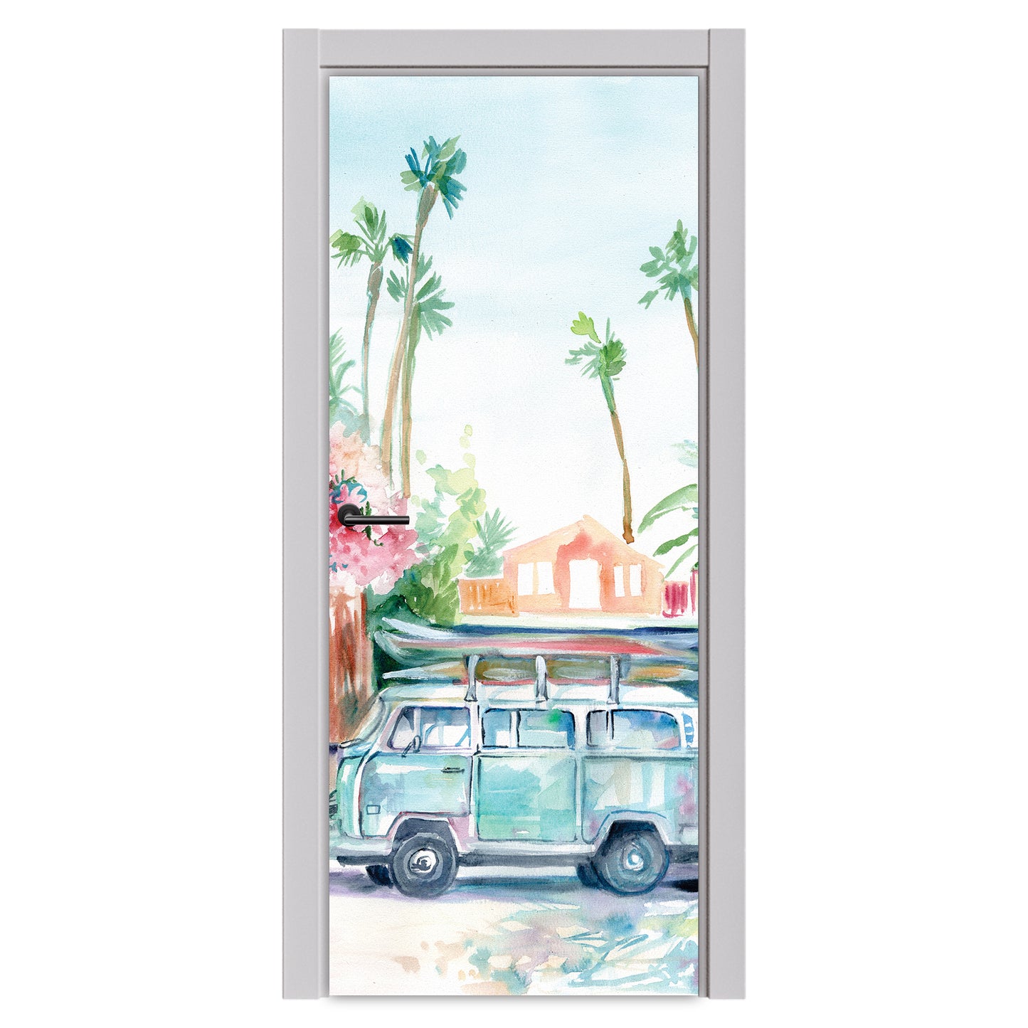 Decoupage - Beach Bus Door by Kristin Van Lieshout
