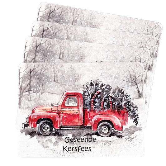 Find Your Tree Christmas Placemats by Kristin Van Lieshout