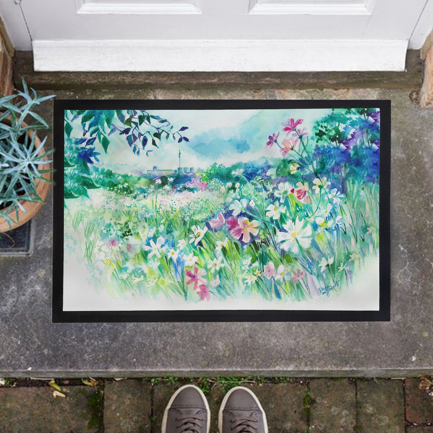 Joyfull - Door Mat by Kristin van Lieshout