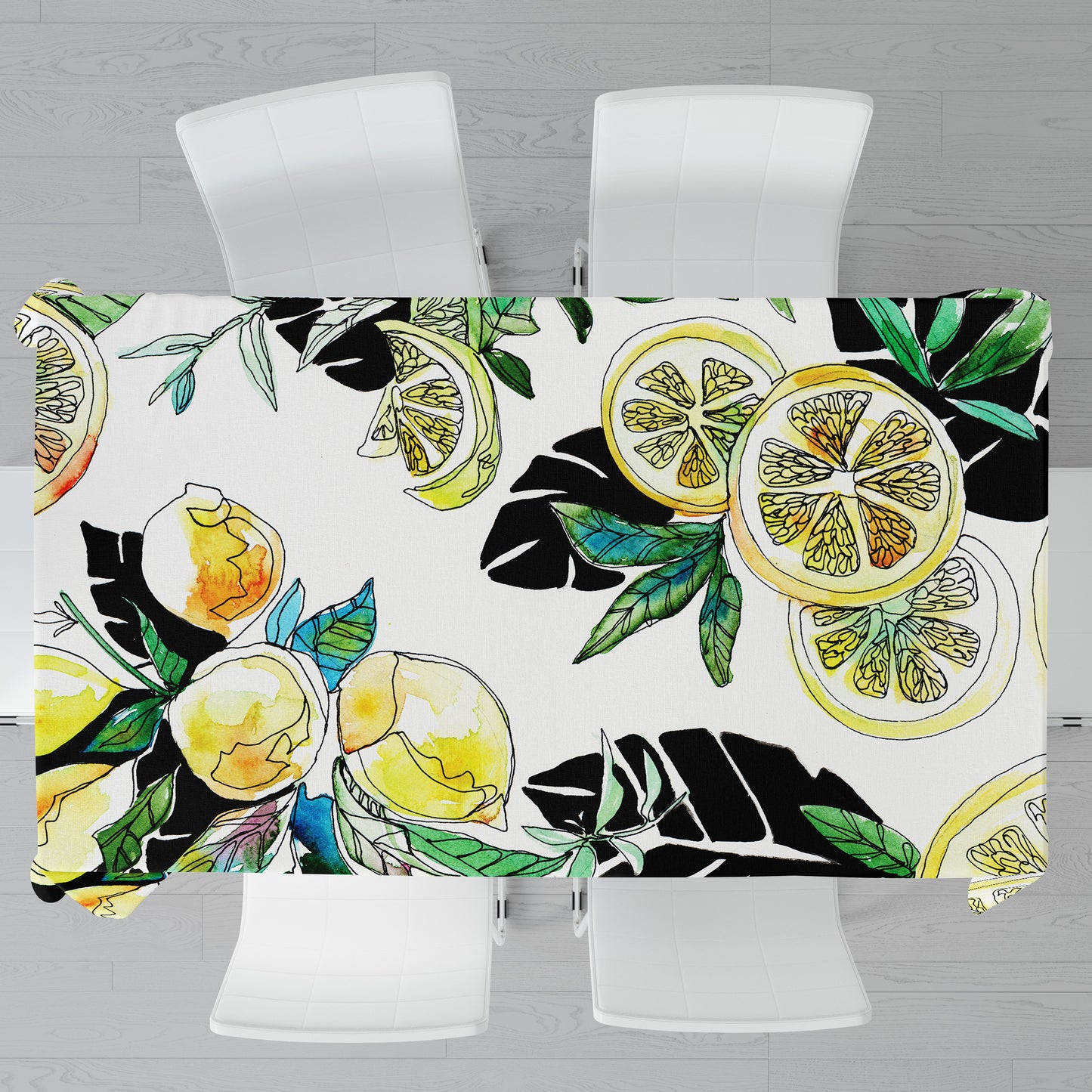 Lemons Rectangle Tablecloth By Kristin Van Lieshout