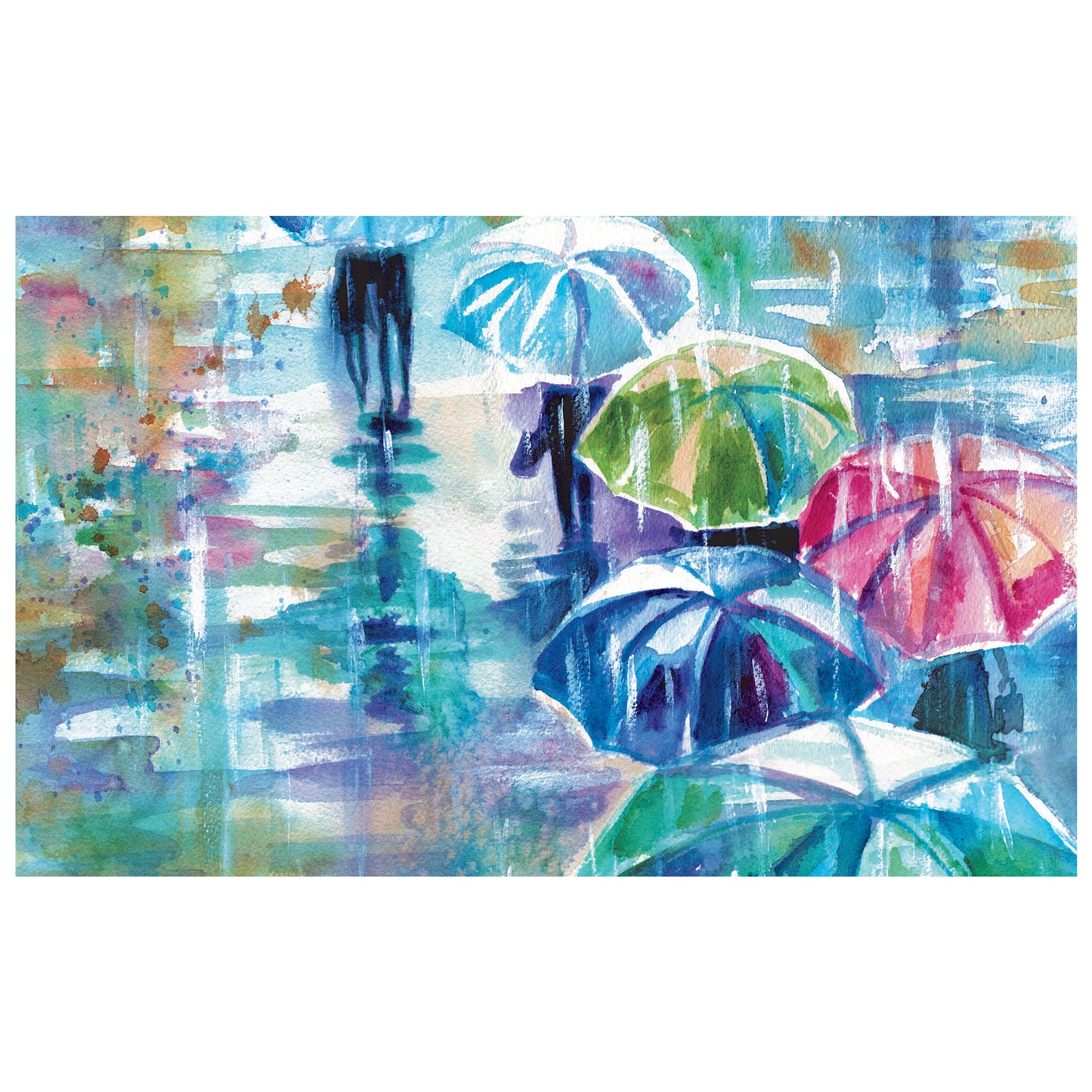 Sea of Umbrellas Rectangle Tablecloth By Kristin Van Lieshout
