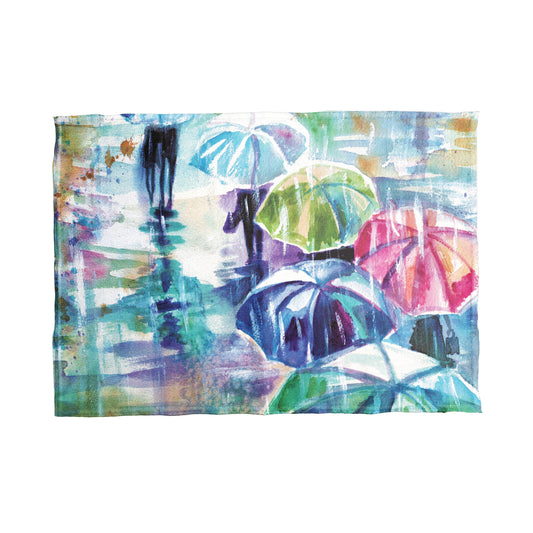 Sea of Umbrellas By Kristin Van Lieshout Tea Towel