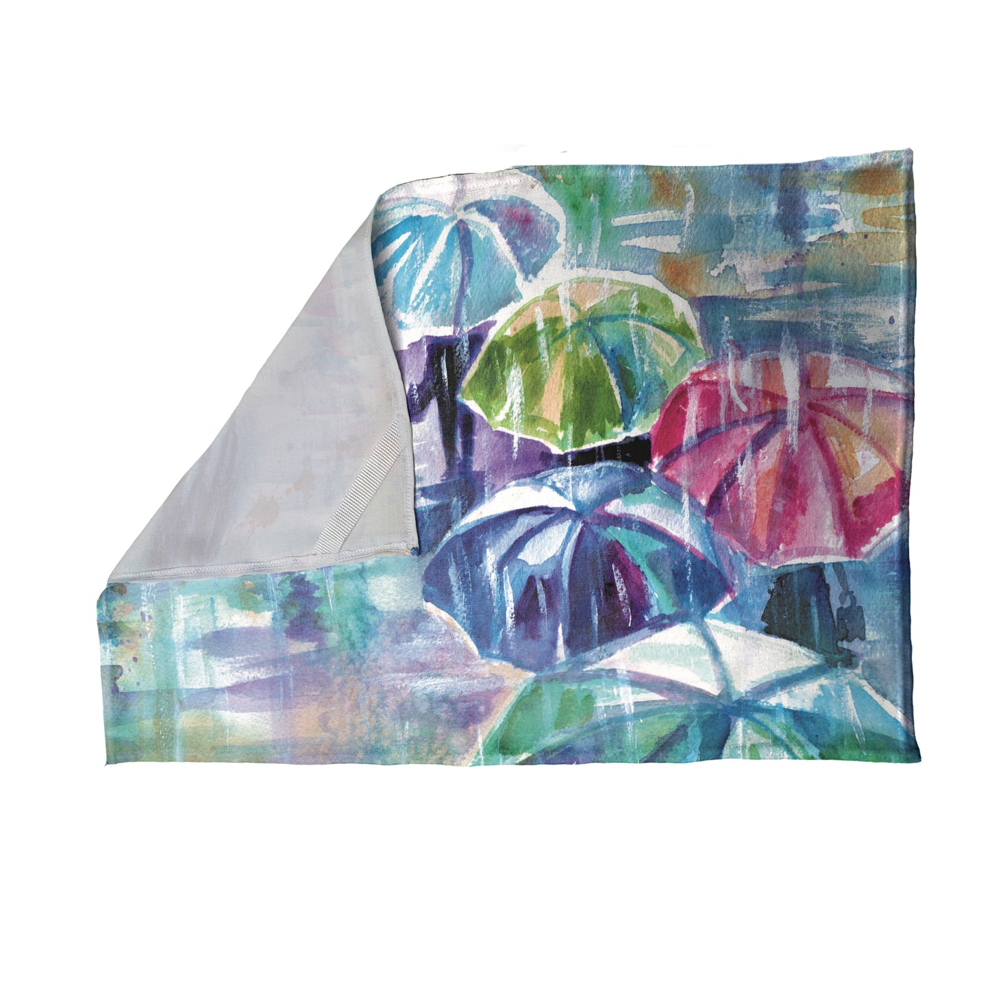 Sea of Umbrellas By Kristin Van Lieshout Tea Towel