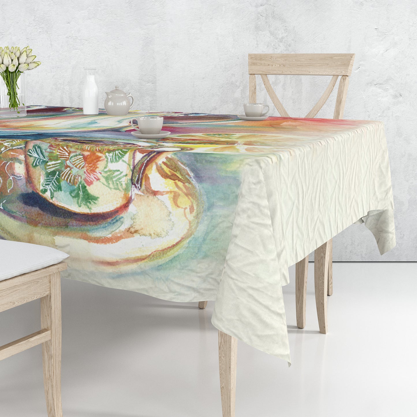 What A Friend Rectangle Tablecloth By Kristin Van Lieshout