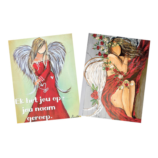 Decoupage Transfers - Angels in Red 60cm x 80cm by Lanie's Art