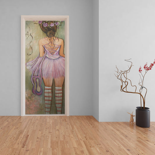 Ballerina Decoupage by Lanie's Art (800mm x 2000mm - Door)