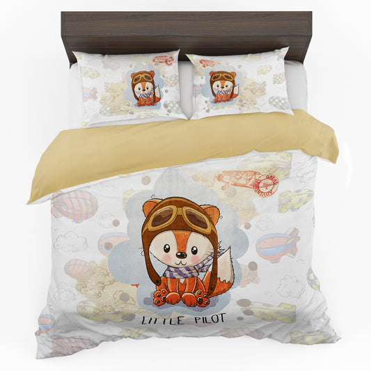 Little Fox Pilot Duvet Cover Set