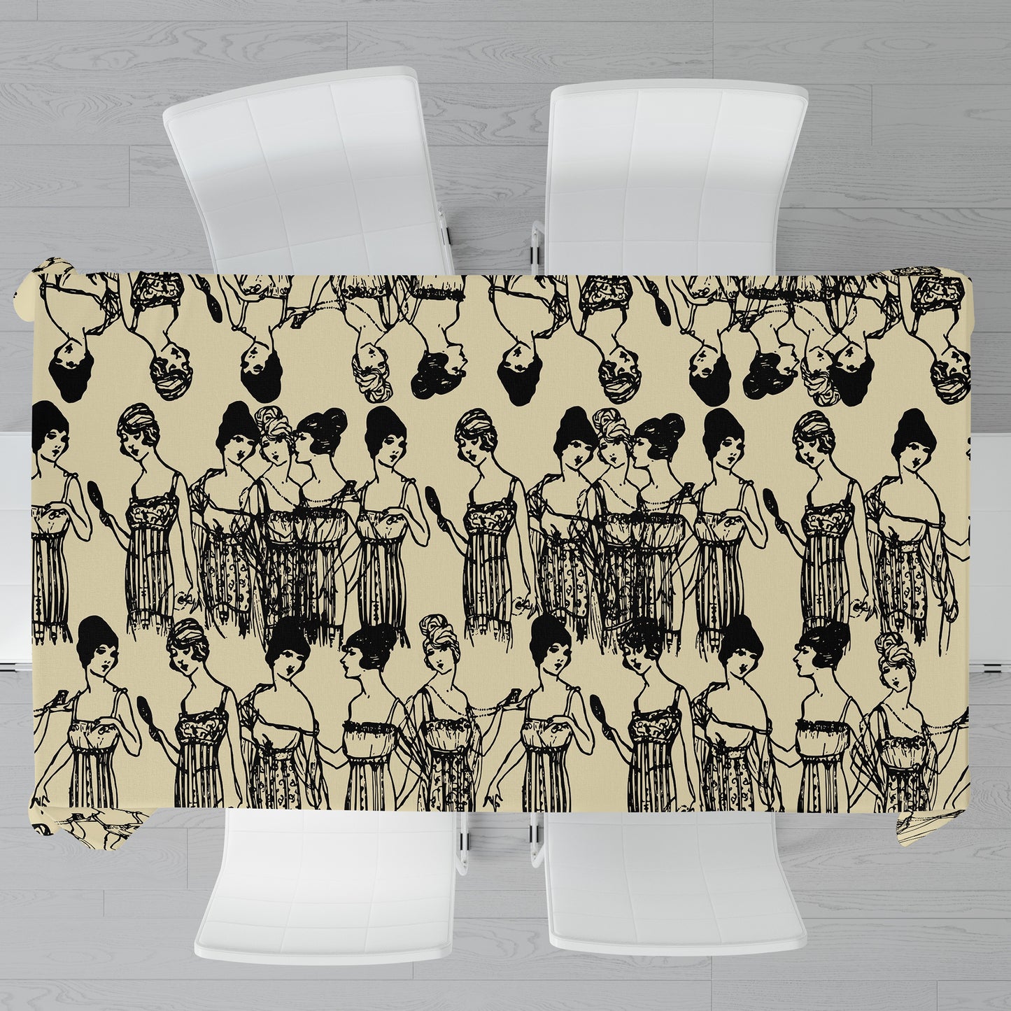 Gossiping Ladies Rectangle Tablecloth By Mark Van Vuuren