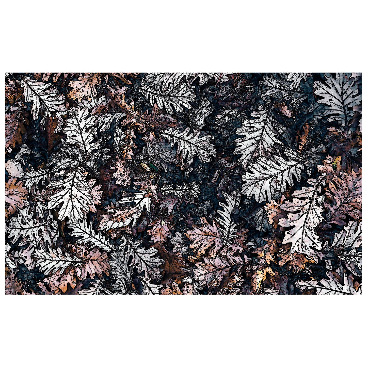 Graffiti Autumn Leaves Rectangle Tablecloth By Mark Van Vuuren