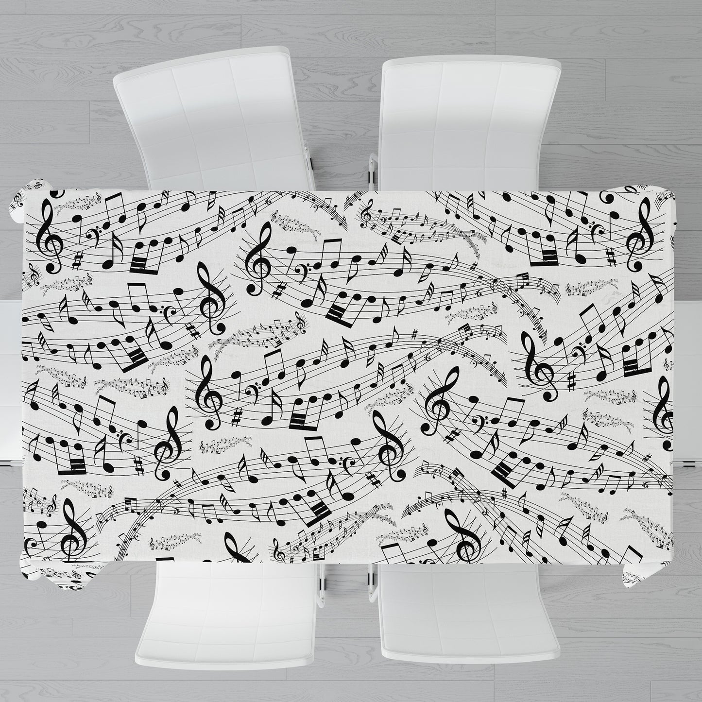 Music Notes Rectangle Tablecloth By Mark Van Vuuren