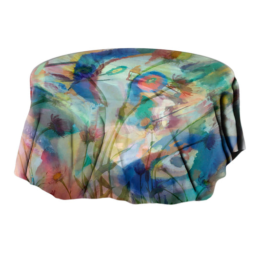 Abstract Colourful Garden Round Tablecloth By Mark Van Vuuren