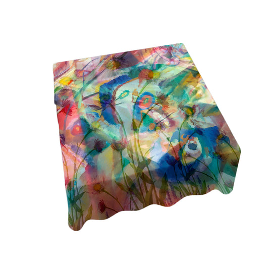 Abstract Colourful Flowers Square Tablecloth By Mark Van Vuuren