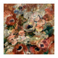 Brown Floral Square Tablecloth By Mark Van Vuuren