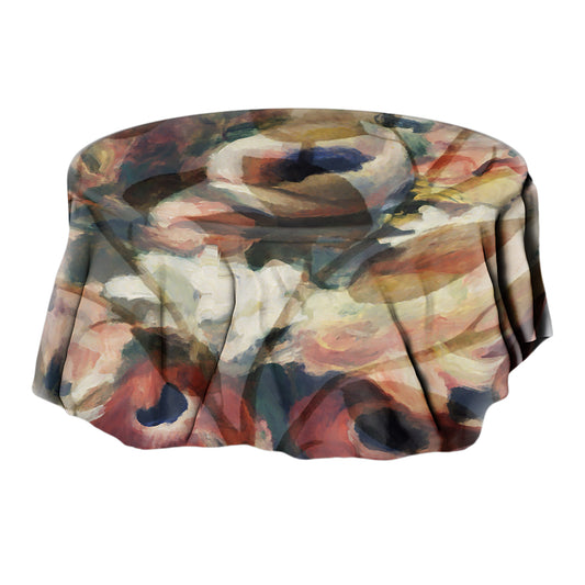 Earth Toned Flowers Round Tablecloth By Mark Van Vuuren