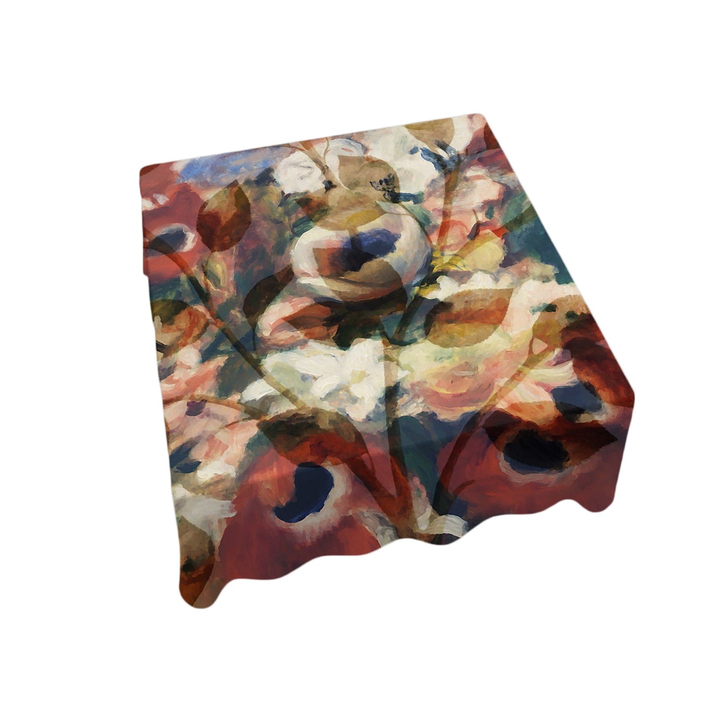 Earth Tone Flowers Square Tablecloth By Mark Van Vuuren