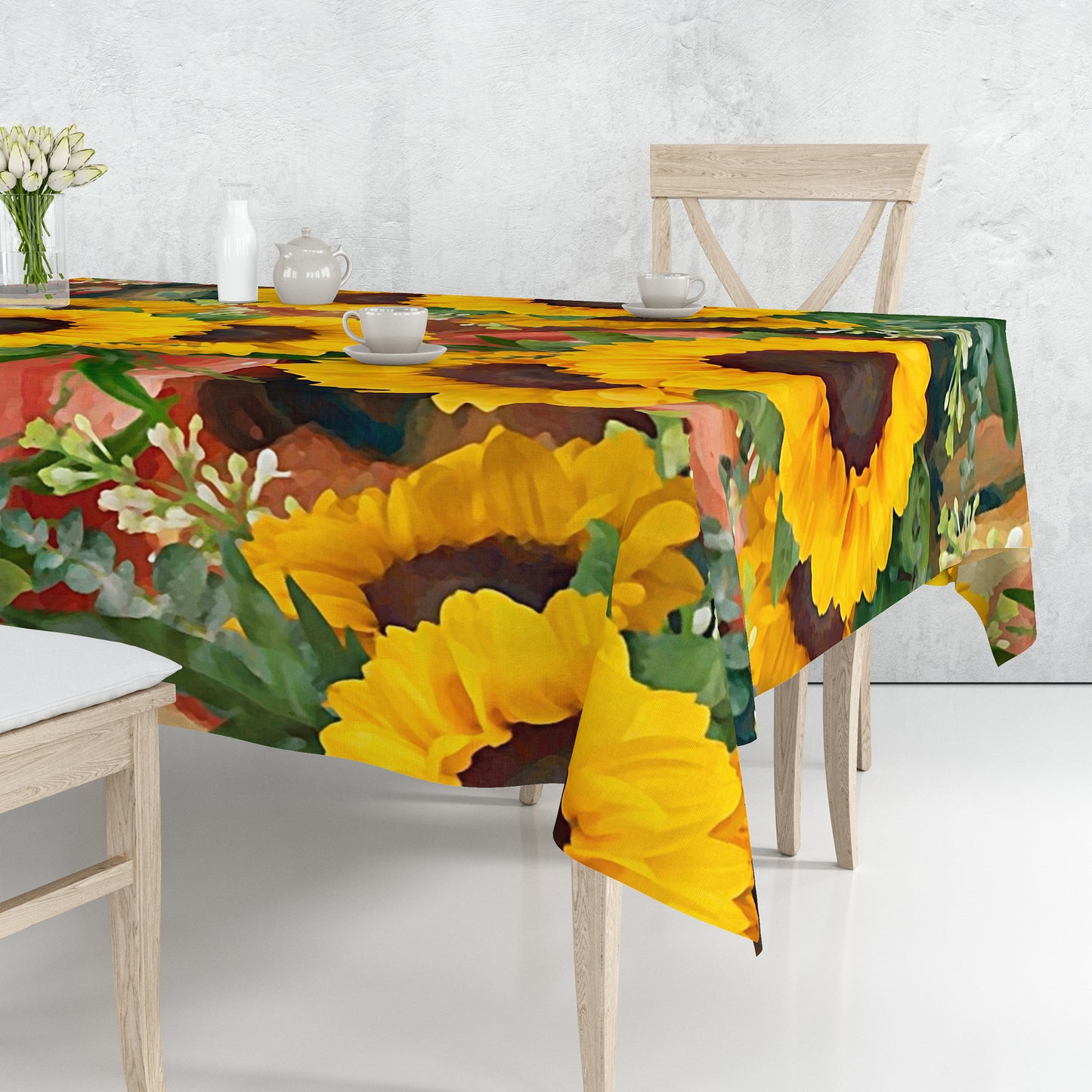 Mixture of Sunflowers Rectangle Tablecloth By Mark Van Vuuren
