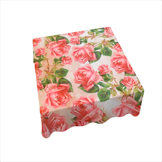 Pink Roses Square Tablecloth By Mark Van Vuuren