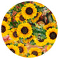 Arrangement of Sunflowers Round Tablecloth By Mark Van Vuuren