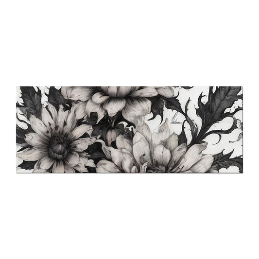 Midnight Garden Flowers by Nathan Pietersee Large Desk Pad