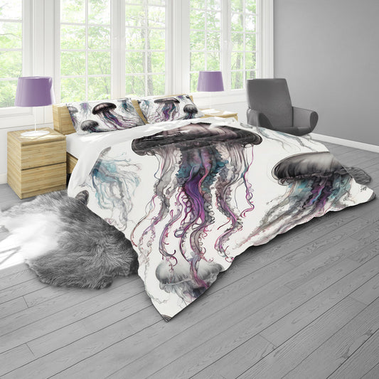 Jelly Fish By Nathan Pieterse Duvet Cover Set