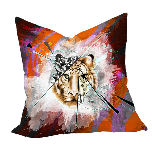 Orange Colourful Tiger Luxury Scatter By Nathan Pieterse