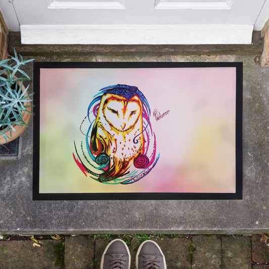 Fire Owl Door Mat By Nathan Pieterse