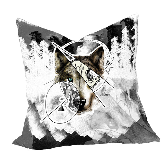 Grey Jungle Wolf Luxury Scatter By Nathan Pieterse